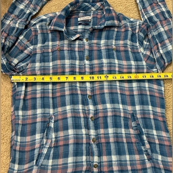 Johnnie-O Men’s Small Pink Blue Pocket Surflannel - Picture 5 of 9